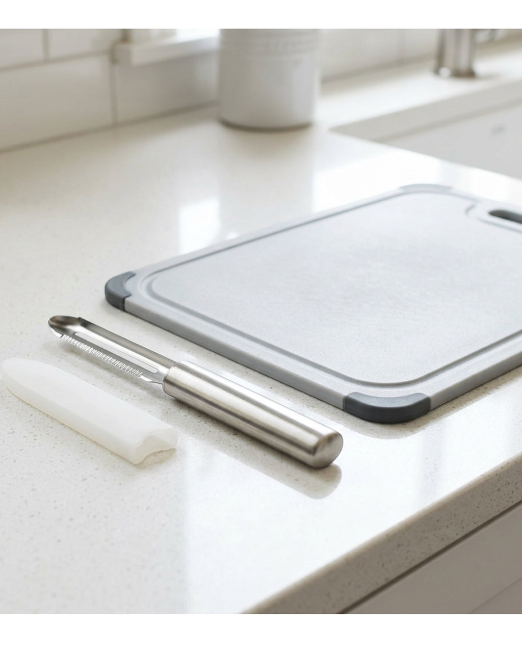 Zoaos I-Shape Fixed Serrated Peeler 19 cm - Lifestyle view