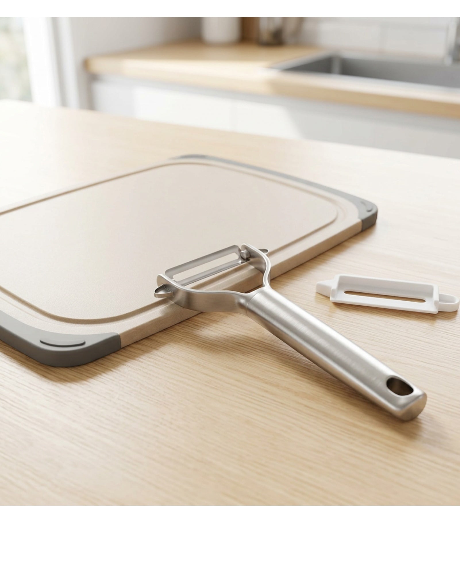 Zoaos Y-Shape Swivel Straight-Blade Peeler 17.5 cm - Lifestyle view